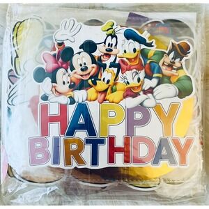 NEW Mickey Mouse‎ Happy Birthday Party Decorations Cake Topper Set